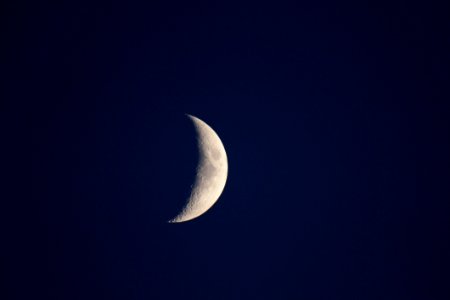 Crescent, Sky, Moon, Daytime photo