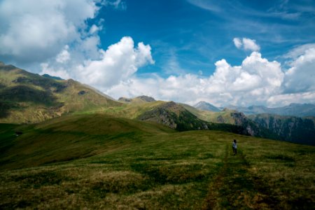 Highland, Sky, Grassland, Mountainous Landforms photo