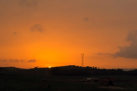 Sky, Horizon, Afterglow, Dawn photo