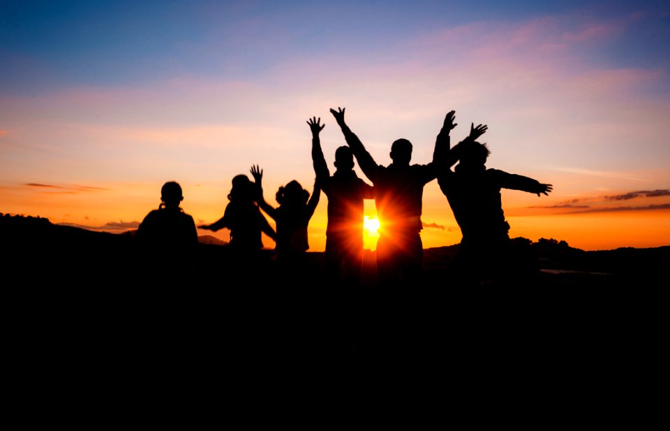 Sky, Sunrise, Sunset, Silhouette