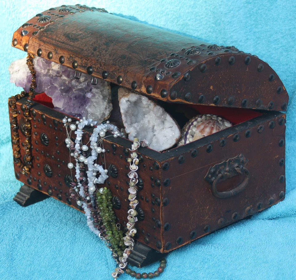 Treasure chest decoration jewellery