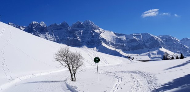 Snow, Mountain Range, Sky, Winter