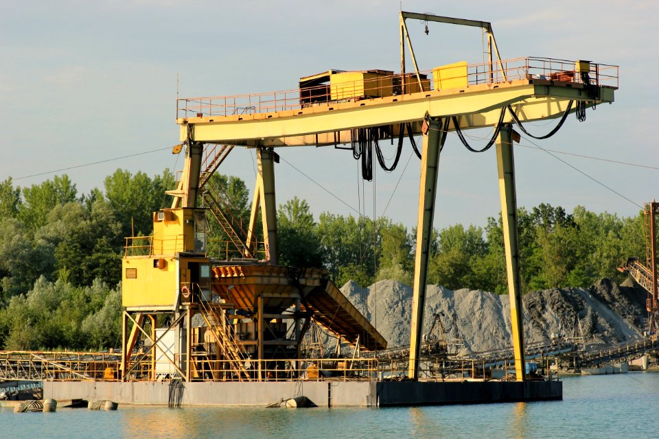 Water Transportation Machine Crane Vessel Floating Dredging