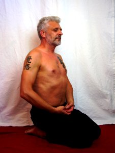 Man Sitting Barechestedness Shoulder photo