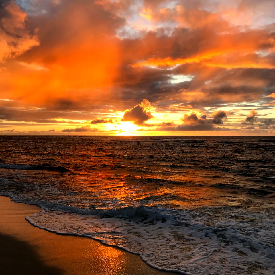 Horizon Sky Sea Sunset photo