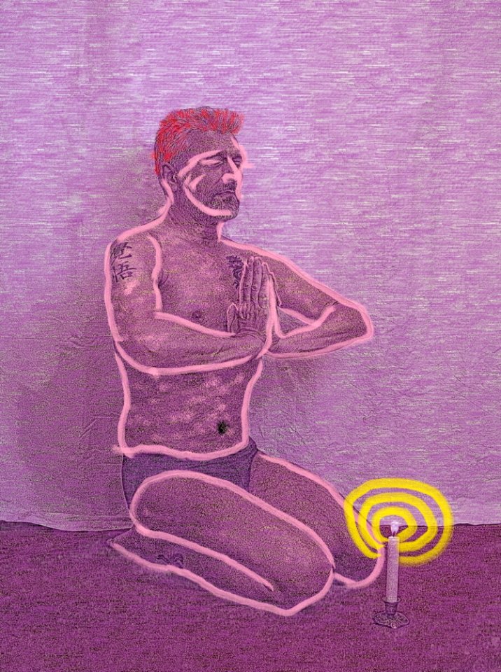 Art Purple Figure Drawing Standing