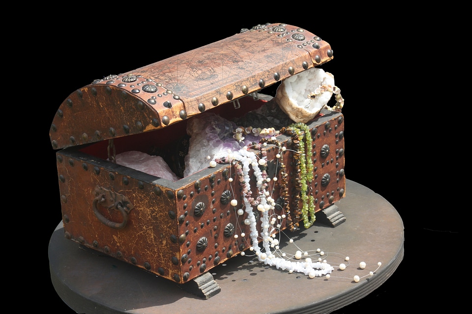 Treasure chest decoration jewellery