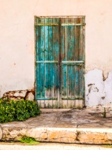 Blue Wall Window Door photo