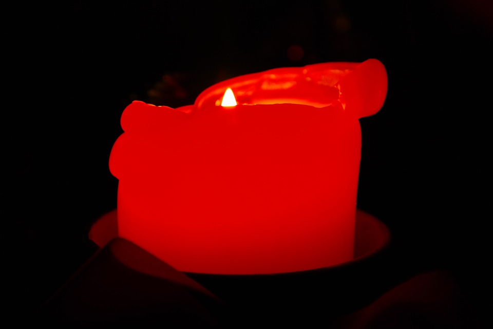 Wax candle advent cozy