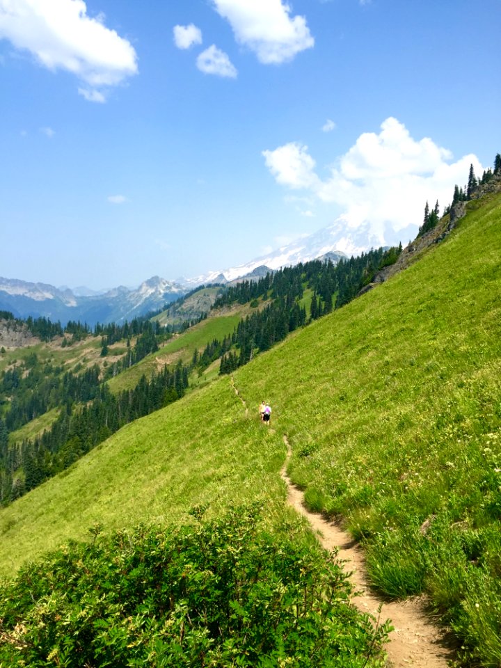 Grassland Ridge Mountainous Landforms Sky photo