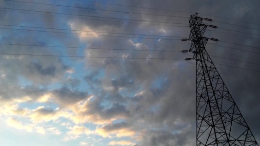 Sky Cloud Transmission Tower Electricity photo