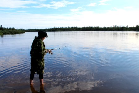 Water River Reflection Recreational Fishing photo
