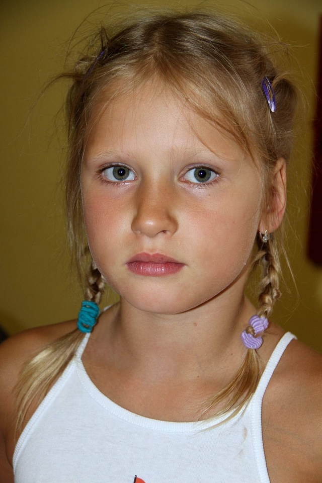 Blond beautiful portrait