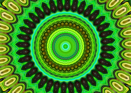 Green Pattern Circle Symmetry photo