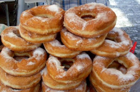 Baked Goods Pczki Doughnut Powdered Sugar photo