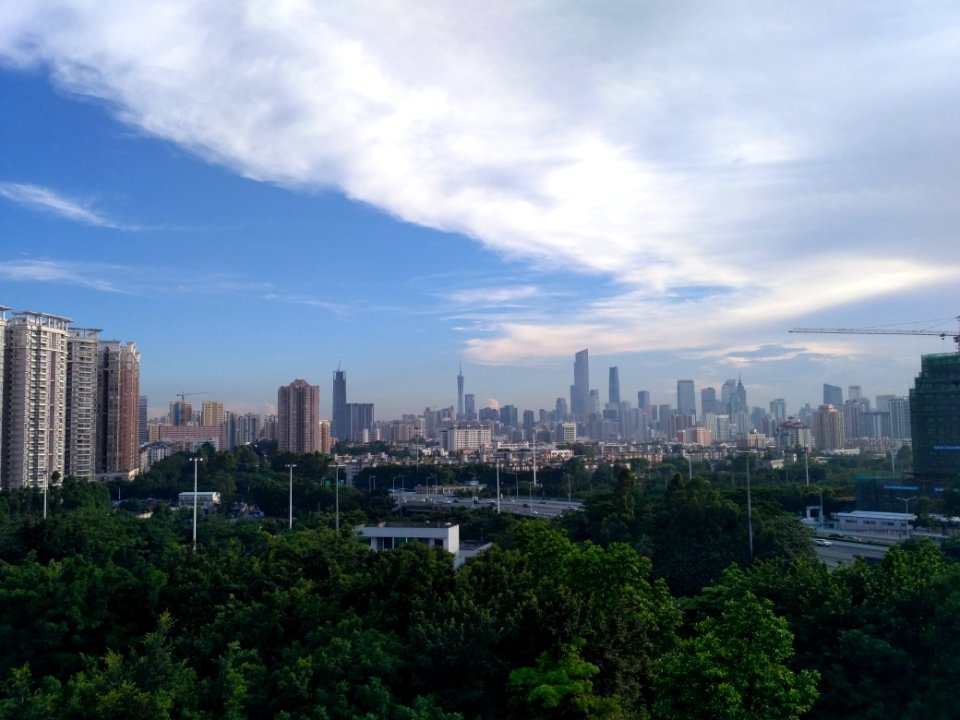 Metropolitan Area Skyline City Sky