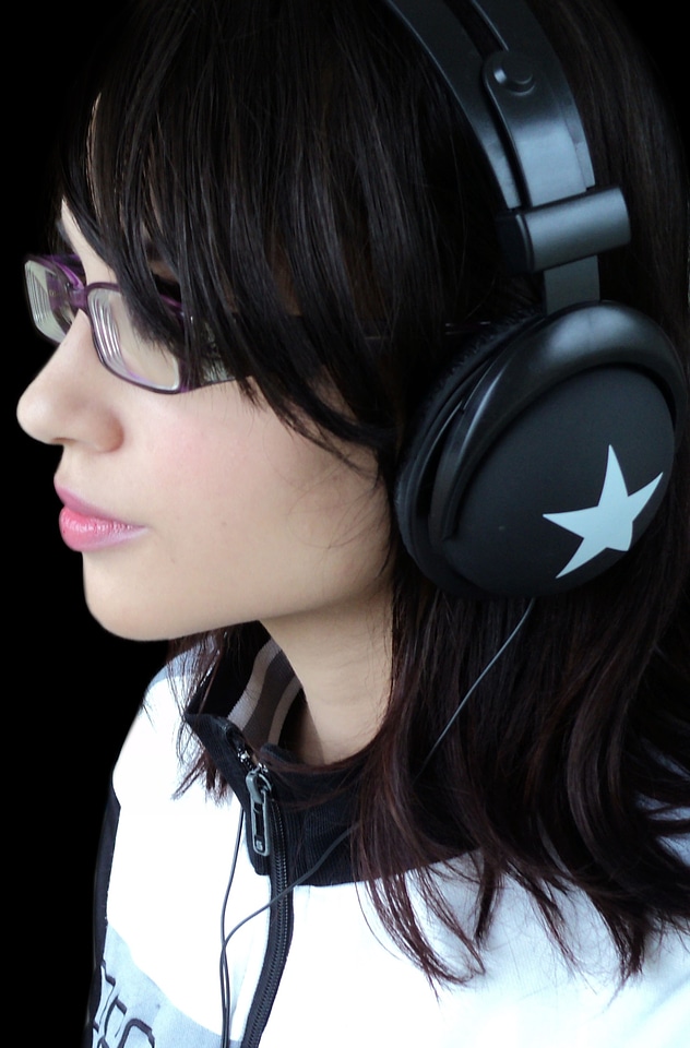 Audiophile music woman
