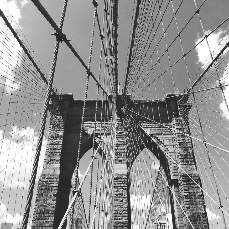 Black And White Landmark Structure Urban Area