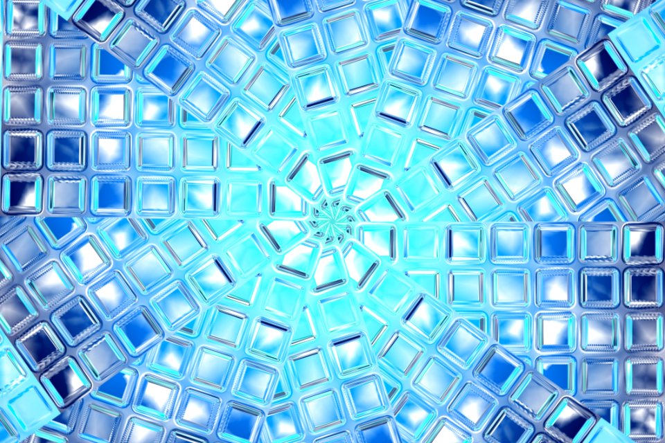 Blue Pattern Structure Symmetry