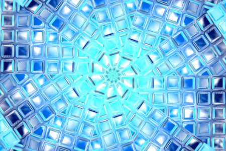 Blue Pattern Structure Symmetry