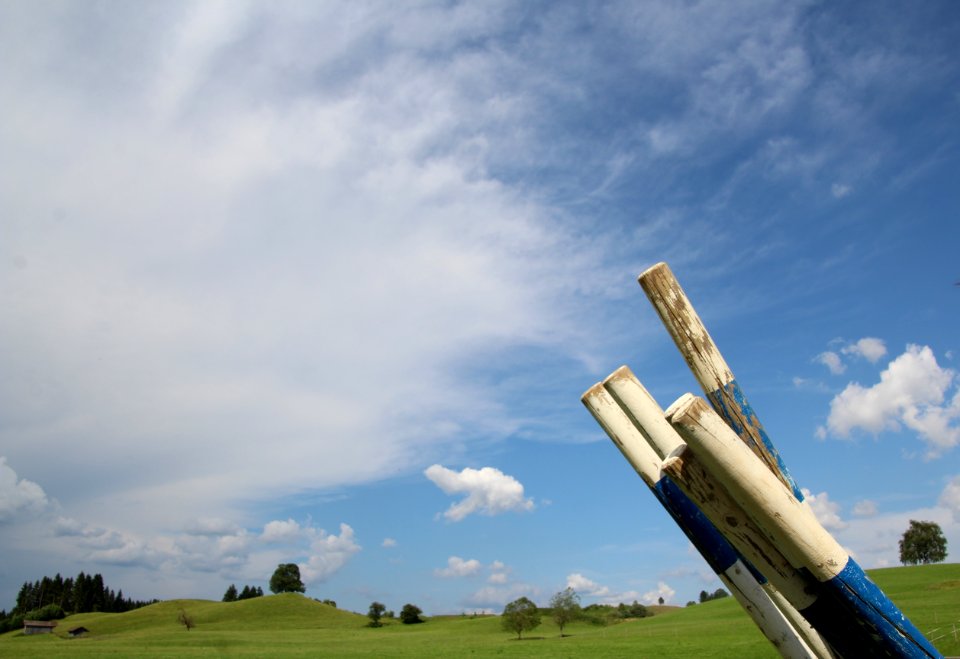 Sky Cloud Grassland Field