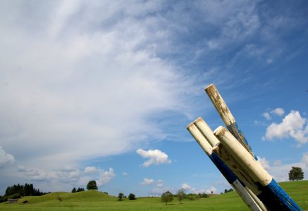 Sky Cloud Grassland Field