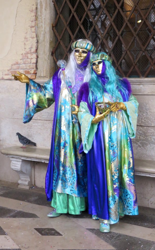 Blue Purple Outerwear Costume