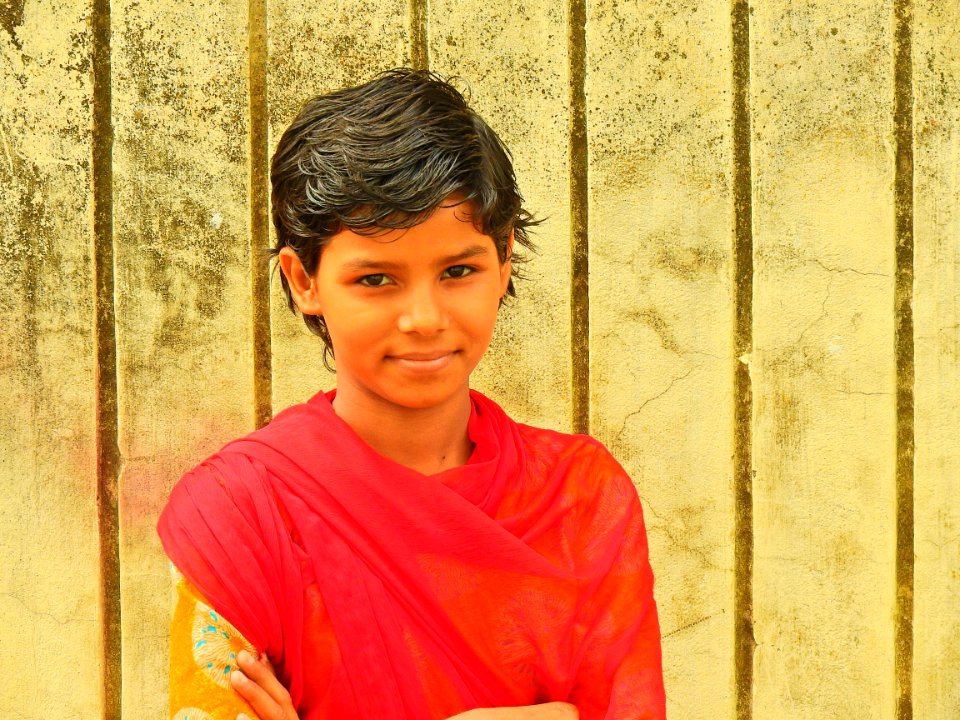 Yellow Lady Smile Girl