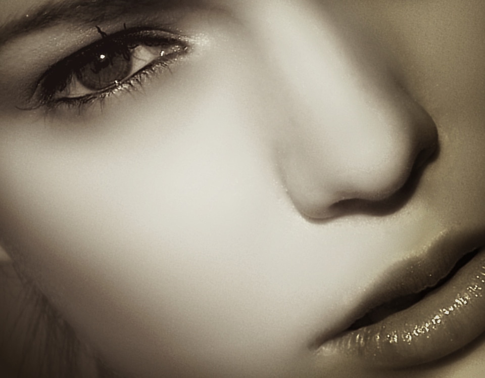 Girl macro close-up