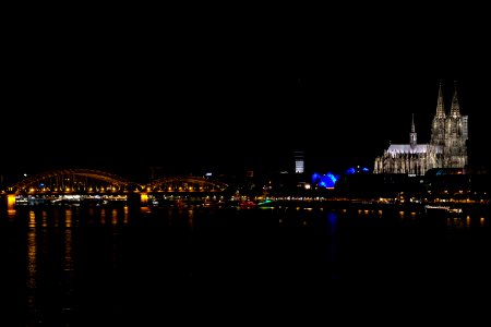 Reflection Night Body Of Water City photo