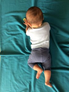 Green Standing Sitting Child