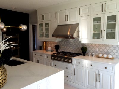 Countertop Kitchen Room Cabinetry photo