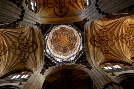 Dome Ceiling Carving Gothic Architecture photo