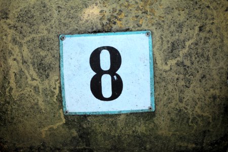 Number House Numbering Text Sign photo