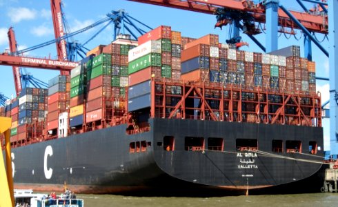 Container Ship Water Transportation Panamax Shipping Container photo