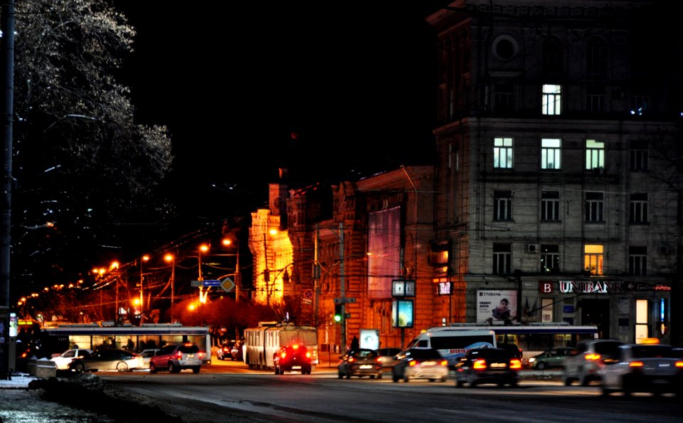 City Metropolitan Area Landmark Night