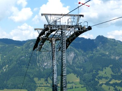 Mountain Range Overhead Power Line Hill Station Tree