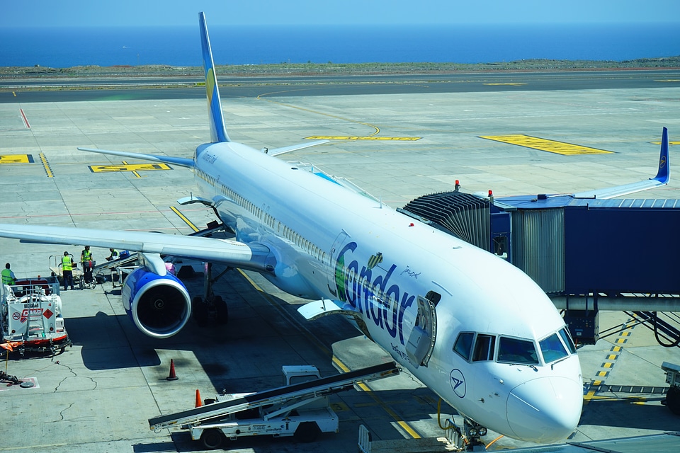 Passenger aircraft travel plane airline