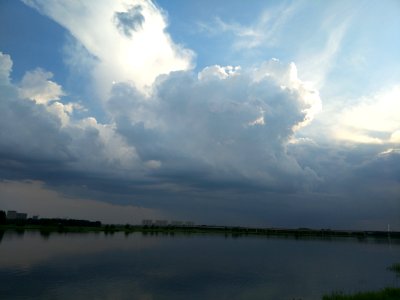 Sky Cloud Reflection Waterway photo