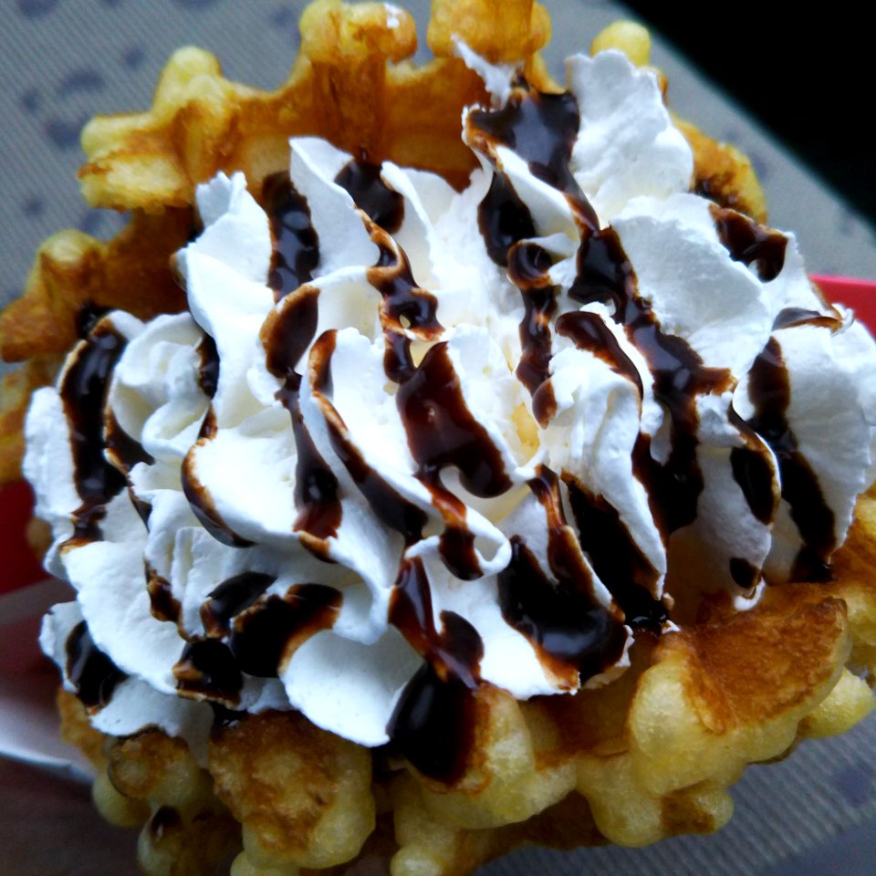 Belgian Waffle Whipped Cream Dessert Waffle