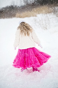 Tutu pink tutu winter photo