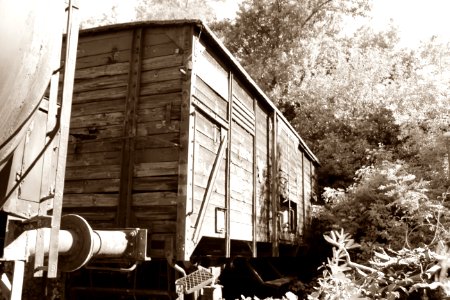 Transport Black And White Railroad Car Vehicle photo