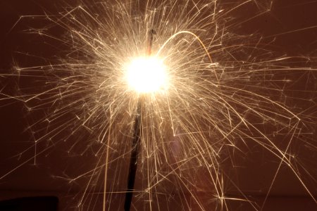 Sparkler Fireworks Light Sky photo