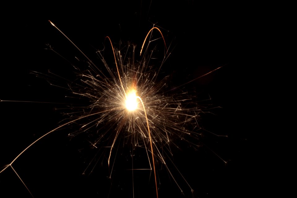 Sparkler Fireworks Darkness Light