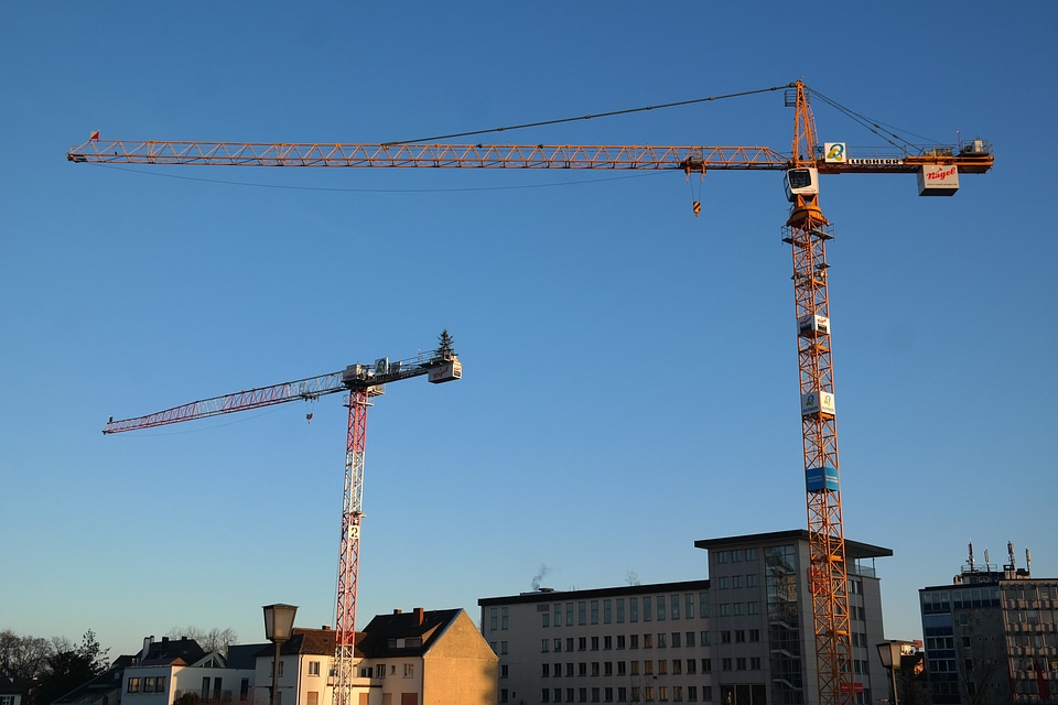 Site sky construction work