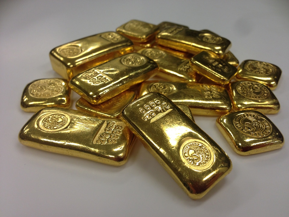 Gold bullion bar of gold gold ingot