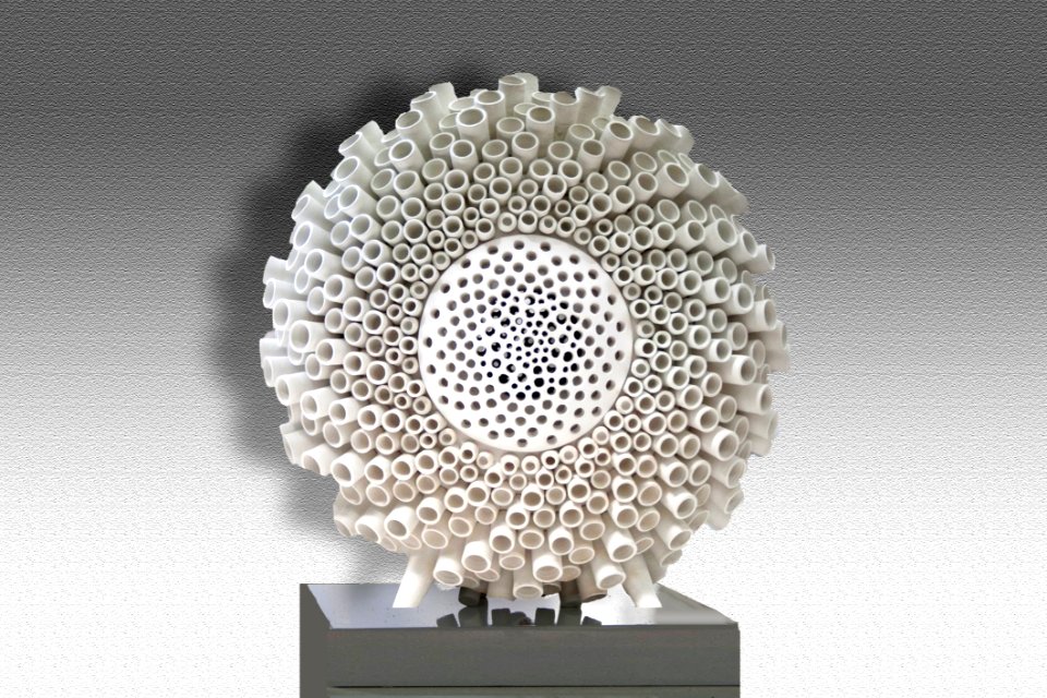Structure Stone Carving Black And White Sphere