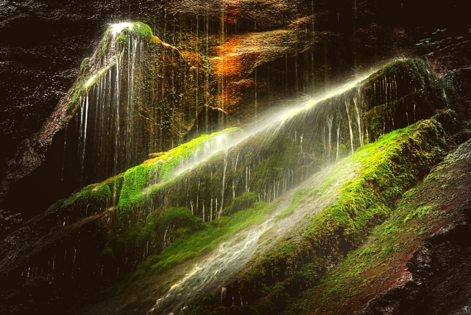 Nature Water Green Waterfall