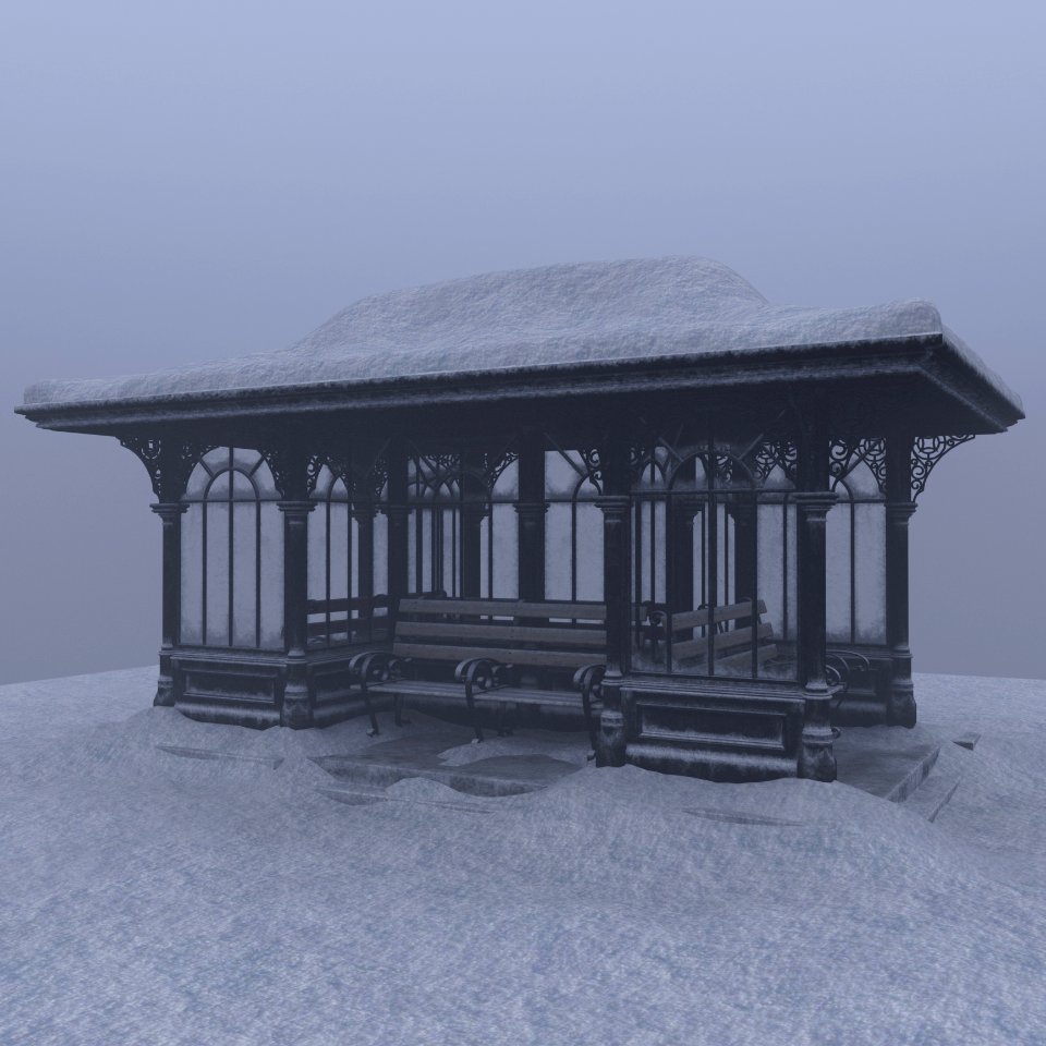 Snow Landmark Chinese Architecture Structure