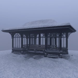 Snow Landmark Chinese Architecture Structure